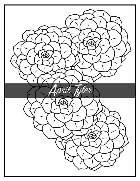 Flower Coloring Book For Seniors: Large Print Stress And Pain-Free Floral Designs